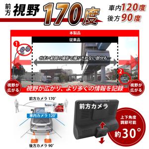 ドライブレコーダー SDカード付き 3カメラ ...の詳細画像4