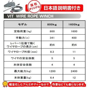 ハンドウインチ ウインチ チルホール ハンドウ...の詳細画像3