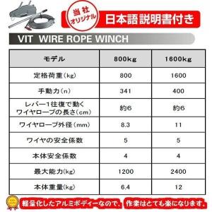 ハンドウインチ ウインチ チルホール ハンドウ...の詳細画像4