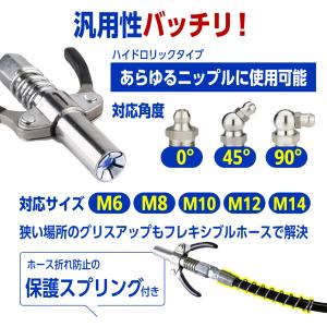 グリスガン グリースガン ノズル カプラー ホ...の詳細画像4