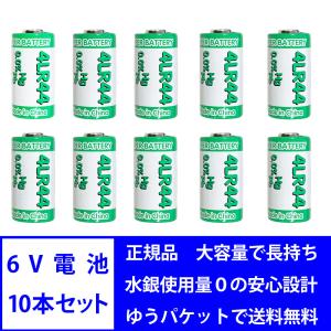 6V 電池 10本セット 4LR44 アルカリ電池 水銀 不使用 ROHS CE MSDS フィルムカメラ カメラ 無駄吠え 送料無料 ゆうパケット