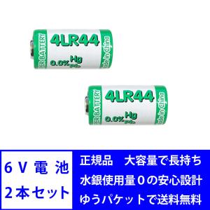 6V 電池 2本セット 4LR44 アルカリ電池 水銀 不使用 ROHS CE MSDS フイルムカ...