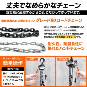 チェーンブロック 手動式 0.5t 500kg...の詳細画像3