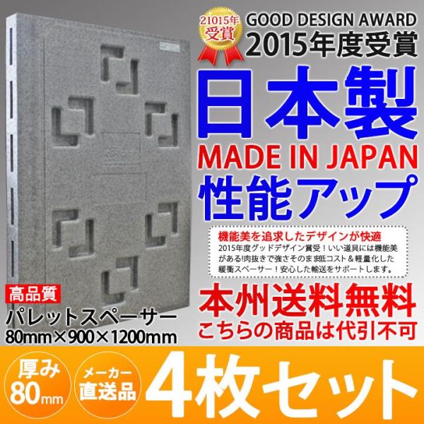 メーカー直送 日本製 トラックボード EPスペーサー パレットスペーサー 厚み80mm 900×12...