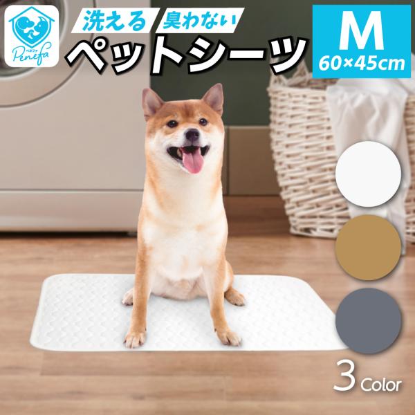 ペットシーツ 洗える Mサイズ 60×45cm レギュラー 犬 トイレマット トイレ下敷き 漏れない...