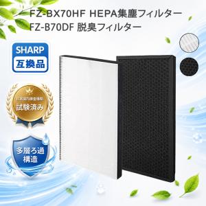 【互換品】FZ-BX70HF 集じんフィルター シャープ互換 FZ-B70DF 活性炭フィルター 加湿空気清浄機交換用フィルター KC-B70 KC-700Y5 KC-70E9 KC-700R 2枚入り