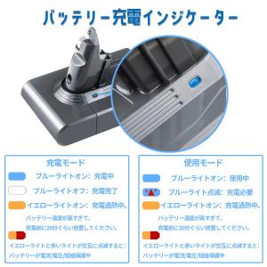 v6 バッテリー ダイソン 掃除機 互換品 大...の詳細画像4