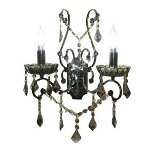 フランスアンティーク調ツインキャンドル型ブラケットライト