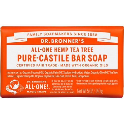 ドクターブロナー Dr.Bronner&apos;s マジックソープ バー ティーツリー 140g (並行輸入...