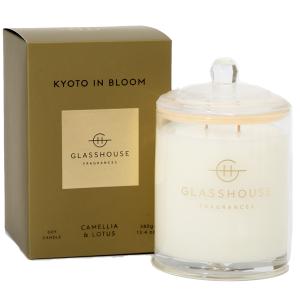 グラスハウス アロマキャンドル ラージ キョウト Kyoto In Bloom (Camellia & Lotus) 380g｜ベスバ BEST BUY