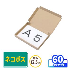 アースダンボール ネコポス ダンボール 段ボール箱 2.5センチ A5 定形