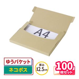 ネコポス ダンボール 段ボール箱 2.5cm A4 定形外 発送  100枚 ｜305×220×20mm（0412）｜bestcarton-shop