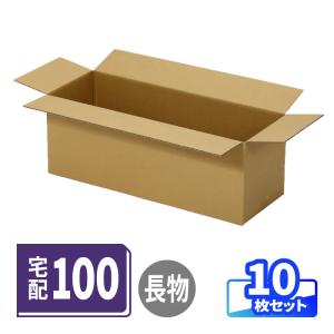 100サイズ ダンボール 長物 10枚 ｜550×200×200mm 横長 ダンボール箱 宅配 発送 段ボール箱 長尺 反物 生地 布地 配送用（1887）