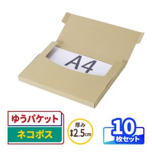 ネコポス ダンボール 段ボール箱 2.5cm A4 定形外 発送  10枚 ｜305×220×20mm（0412）｜bestcarton-shop