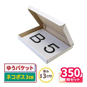 クリックポスト 箱 ダンボール 段ボール B5 ゆうパケット 3センチ 発送  350枚 ｜267×192×27mm（5270）