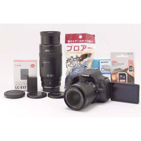 【美品】Canon キヤノン Eos Kiss x9 ダブルズームレンズセット SD(32GB)カー...