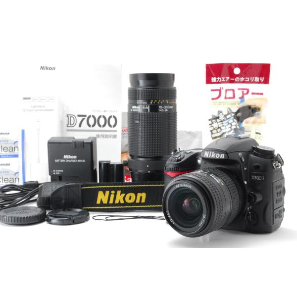 【良品】Nikon ニコン D7000 ダブルズームレンズセット SD(32GB)カード、おまけ付 ...