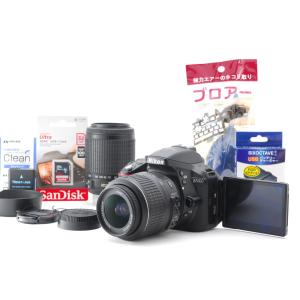【良品】Nikon ニコン D5300 ダブルレンズセット SD(32GB)カード、おまけ付｜カメラのベストチョイス