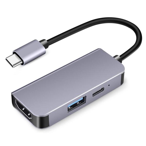 USB Type-C ハブ HDMI 3-IN-1 [ 4K HDMI＋USB 3.0＋PD充電 8...