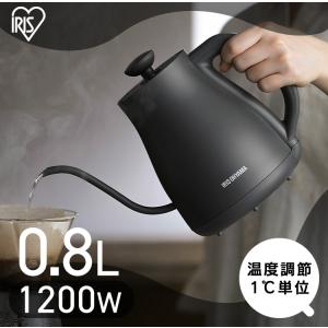 電気ケトル おしゃれ ケトル 新生活 ドリップケトル コーヒー 電気ポット 安い IKE-C600-W アイリスオーヤマ｜bestexcel