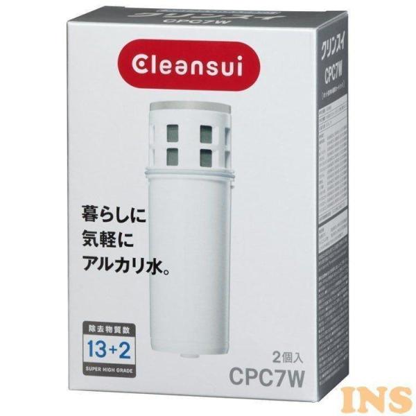 ポット型浄水器カートリッジ2個入り アルカリ CPC7W-NW 三菱ケミカル・クリンスイ (D)