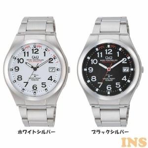 腕時計 シチズン キューアンドキュー Q&Q メンズ アナログ 電波 ソーラー メタルベルト HG12-204
