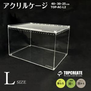 アクリルケージ L ワイドハイ クリア TOP-AC-L2  TOPCREATE(トップクリエイト)(レプタイル用ボックス)｜bestfactoryshopping2