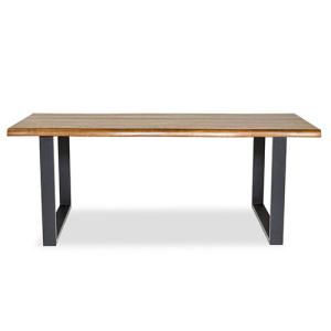 【代引き不可】ロッテルダム テーブル 180cm オーク材ブラウン塗装 HW_TABLE180MLBR E-comfort(イーコンフォート)｜bestfactoryshopping2