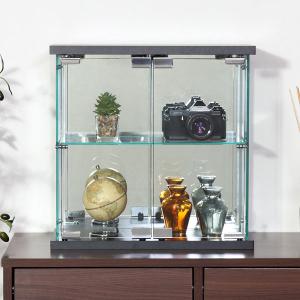 ガラスコレクションケース ディスプレイ 角 コーナー 収納棚