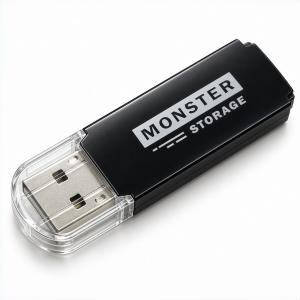 MONSTER STORAGE USBメモリ 16GB ブラック 台湾製 Type-A USB3.2 Gen1 読込100MB/s 1年保証 MS-A016USB-BK