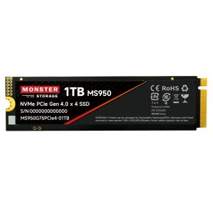 Monster Storage 1TB NVMe SSD PCIe Gen 4×4 最大読込: 7,400MB/s 最大書き：6,600MB/s PS5確認済み M.2 Type 2280 内蔵 SSD 3D TLC MS950G75PCIe4-01TB｜bestliving