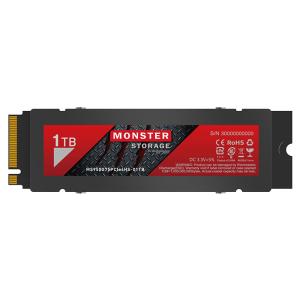 Monster Storage 1TB NVMe SSD PCIe Gen 4×4 最大読込: 7,400MB/s 最大書き：5,500MB/s PS5確認済み M.2 Type 2280 内蔵 SSD 3D TLC MS950G75PCIe4HS-01TB｜bestliving