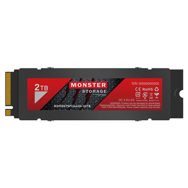 Monster Storage 2TB NVMe SSD PCIe Gen 4×4 最大読込: 7,...