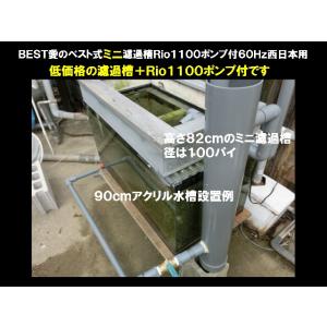 錦鯉　送料3000円　濾過槽　愛のベスト式ミニ濾過槽Ｒｉｏ1100ポンプ付西日本用６０Ｈｚ