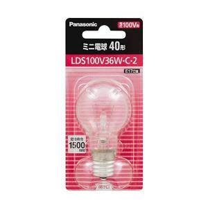 パナソニック LDS100V36WC2 ミニ電球 E17口金 40W クリア 電球色 1個入り｜bestone1