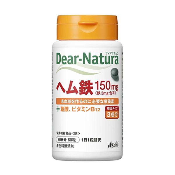 アサヒグループ食品 ディアナチュラ ヘム鉄 60粒 サプリ Dear-Natura