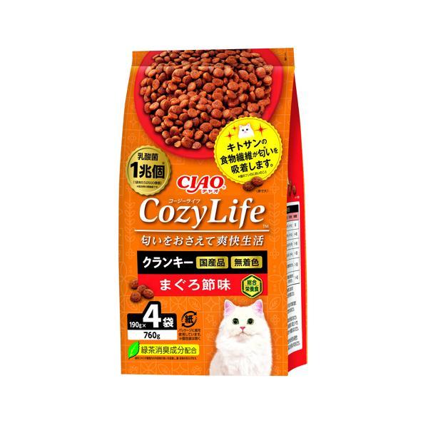 チャオ コージーライフ クランキ― まぐろ節味 190g×4袋 キャットフード Cozy Life ...