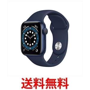 Apple Watch Series 6(GPSモデル) 40mmブルーアルミニウムケースとディープネイビースポーツバンド MG143J-A