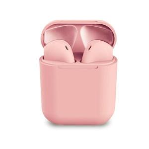 イヤホン ワイヤレス bluetooth i12 ブルートゥース マカロン 高音質 超軽量 両耳 片耳 通話　ハンズフリー通話 ピンク　 ((S