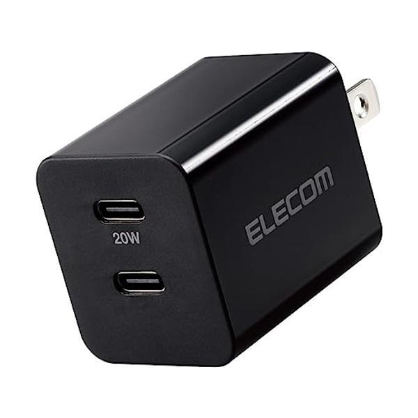 エレコム MPA-ACCP35BK USB Type-C 充電器 ブラック PD対応 スイングプラグ...