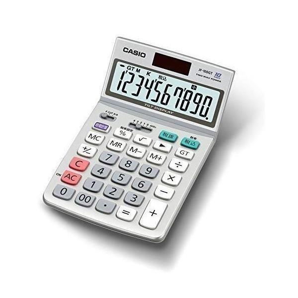 カシオ JF-100GT-N グリーン購入法適合電卓 10桁 テレワークにも活躍 ジャストタイプ C...