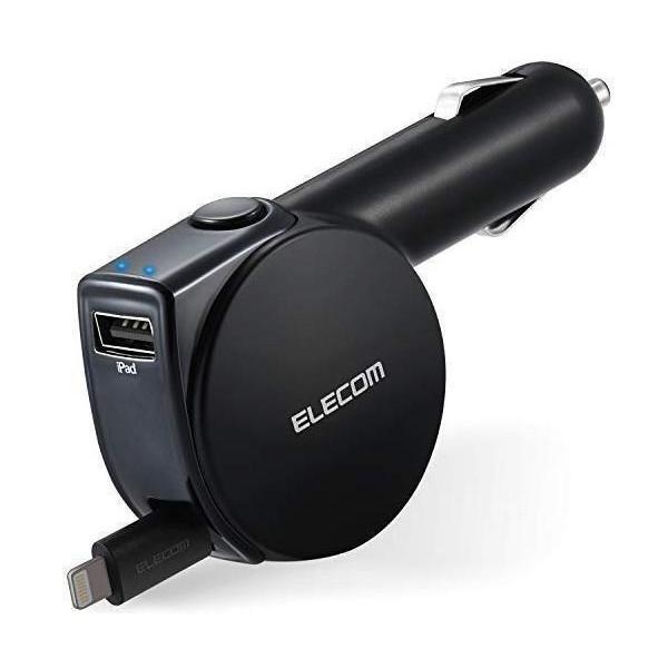 エレコム MPA-CCL04BK ブラック カーチャージャー 車載充電器 LED搭載 ELECOM