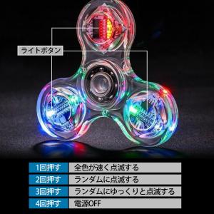 ハンドスピナー 光る 指スピナー 静音回転 携...の詳細画像3