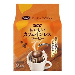 UCC おいしいカフェインレスコーヒー ワンドリップコーヒー 7g×16袋