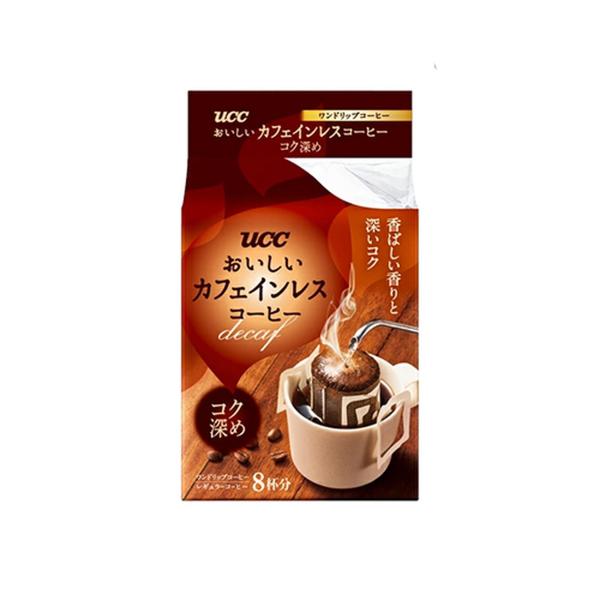 UCC おいしいカフェインレスコーヒー ワンドリップコーヒー コク深め 8袋入