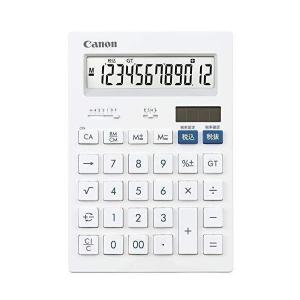 キャノン HS-1201T 電卓 ホワイト 12桁 卓上サイズ 抗菌 キレイ電卓 Canon