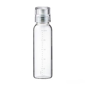 ハリオ DBSN-250-PGR ペールグレー ドレッシングボトルスリム 250ml 熱湯使用可能 耐熱ガラス HARIO