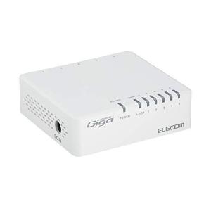 エレコム EHC-G05PA-W-K スイッチングハブ ギガビット 5ポート AC電源 通常パッケージ ELECOM
