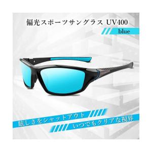 サングラス ブルー スポーツ 偏光 おしゃれ ...の詳細画像1