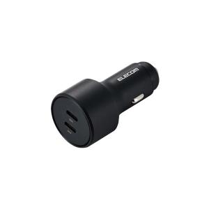エレコム MPA-CCPD09BK ブラック  シガーチャージャー 2ポート 車 充電器 最大合計出力40W USB-C×2 PD 20W ELECOM｜ベストワン